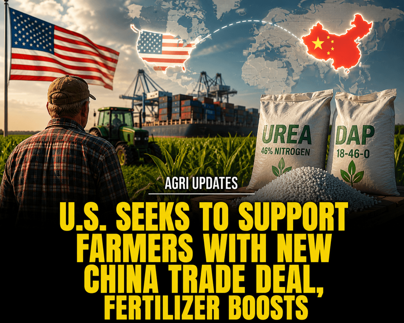 U.S. Seeks to Support Farmers with New China Trade Deal, Fertilizer Boosts